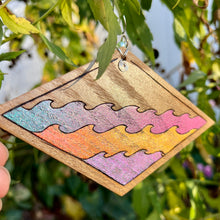 Load image into Gallery viewer, Ocean Waves Pyrography Mini Art/Ornament