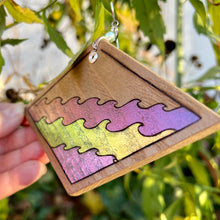 Load image into Gallery viewer, Ocean Waves Pyrography Mini Art/Ornament