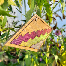 Load image into Gallery viewer, Ocean Waves Pyrography Mini Art/Ornament