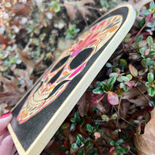 Load image into Gallery viewer, Lotus Sugar Skull Pyrography Art