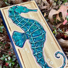 Load image into Gallery viewer, Seahorse Pyrography Art