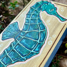 Load image into Gallery viewer, Seahorse Pyrography Art