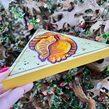 Load image into Gallery viewer, Orange Conch Shell Shelf-Sitter Pyrography Art