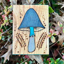 Load image into Gallery viewer, Mushroom Mini Pyrography Art