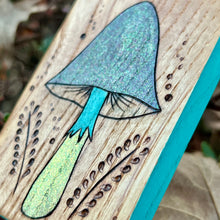 Load image into Gallery viewer, Mushroom Mini Pyrography Art