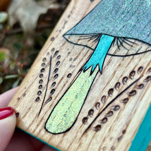 Load image into Gallery viewer, Mushroom Mini Pyrography Art