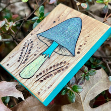 Load image into Gallery viewer, Mushroom Mini Pyrography Art