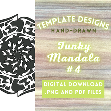 Load image into Gallery viewer, Funky Mandala #4 Radial Design Template