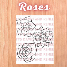 Load image into Gallery viewer, Hand-Drawn Roses Templates