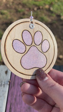 Load and play video in Gallery viewer, Light Pink Paw Print Ornament