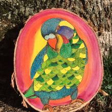 Load image into Gallery viewer, "Funky Fresh Parrot" Pyrography Art