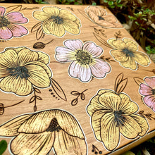 Load image into Gallery viewer, "Pattern of Blooms" Pyrography Art
