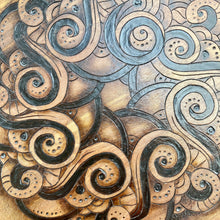 Load image into Gallery viewer, "Mosaic of the Deep" Pyrography Art