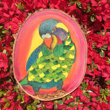 Load image into Gallery viewer, "Funky Fresh Parrot" Pyrography Art