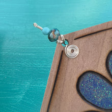 Load image into Gallery viewer, Chunky Glitter Blue Paw Print Ornament