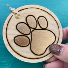 Load image into Gallery viewer, Light Gold Paw Print Ornament