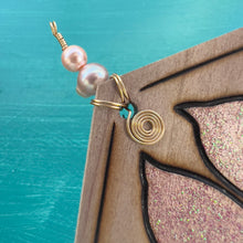 Load image into Gallery viewer, Chunky Glitter Pink Paw Print Ornament