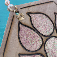 Load image into Gallery viewer, Chunky Glitter Pink Paw Print Ornament