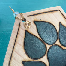 Load image into Gallery viewer, Dark Teal Paw Print Ornament