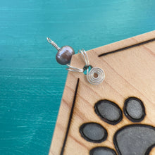 Load image into Gallery viewer, Gunmetal Gray Paw Print Ornament