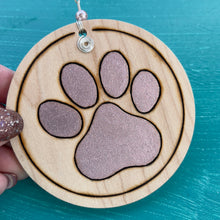 Load image into Gallery viewer, Light Pink Paw Print Ornament