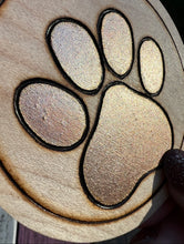 Load image into Gallery viewer, Light Gold Paw Print Ornament