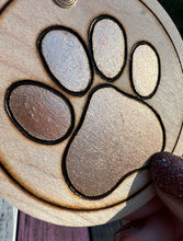 Load image into Gallery viewer, Light Gold Paw Print Ornament
