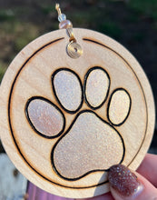 Load image into Gallery viewer, Light Gold Paw Print Ornament