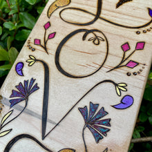 Load image into Gallery viewer, "L O V E" Fraktur-Inspired Pyrography Folk Art