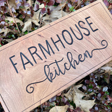 Load image into Gallery viewer, &quot;Farmhouse Kitchen&quot; Decorative Pyrography Sign
