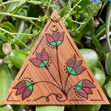 Load image into Gallery viewer, Red Dutch Tulips Pyrography Ornament Wall Art