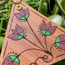 Load image into Gallery viewer, Red Dutch Tulips Pyrography Ornament Wall Art
