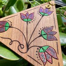 Load image into Gallery viewer, Red Dutch Tulips Pyrography Ornament Wall Art