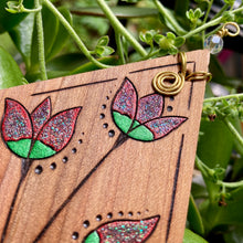 Load image into Gallery viewer, Red Dutch Tulips Pyrography Ornament Wall Art