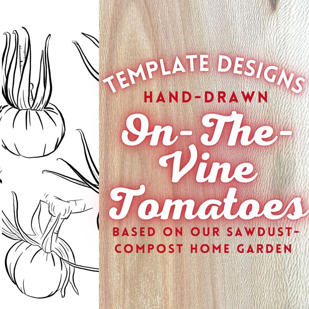 Hand-Drawn On-The-Vine Tomato Templates