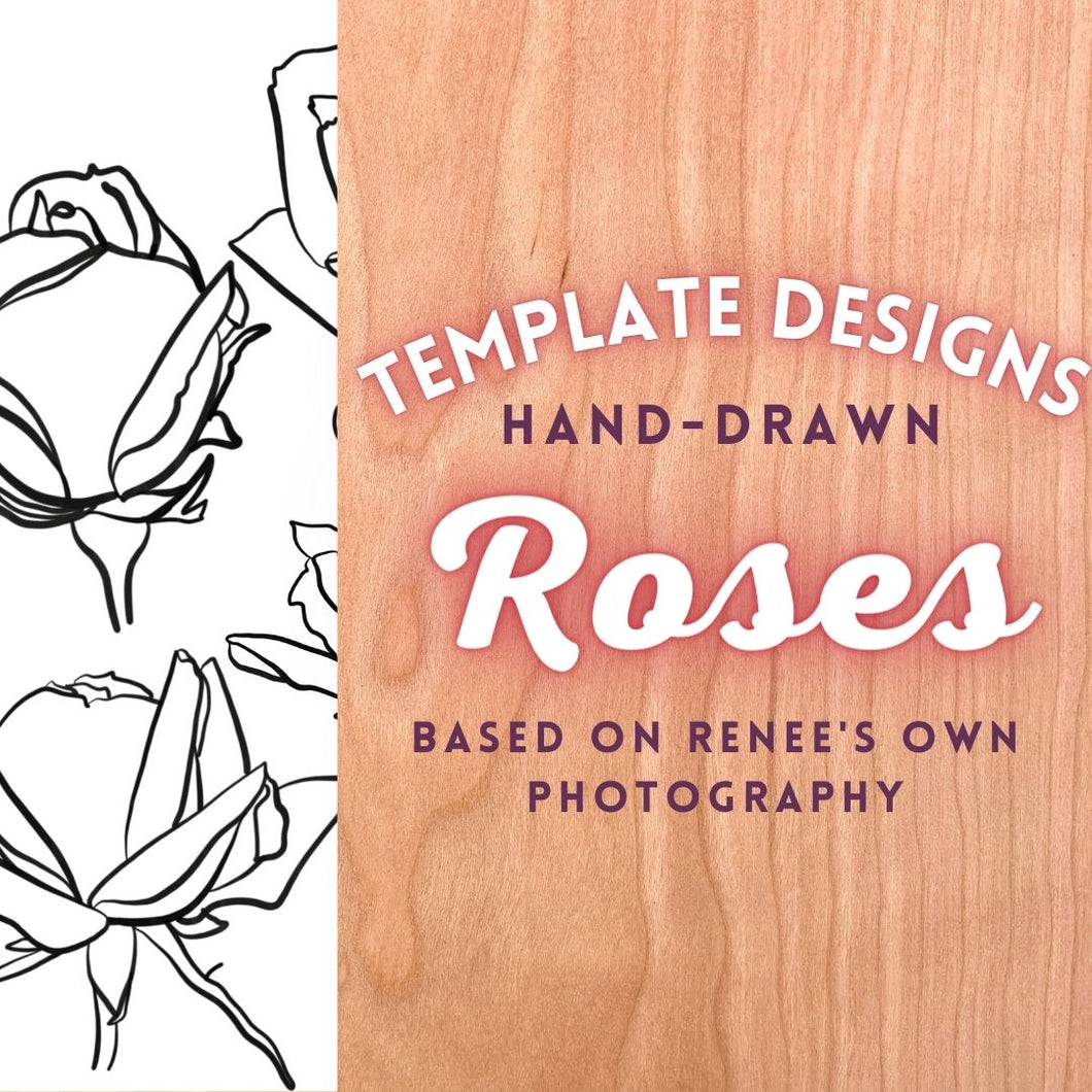 Hand-Drawn Roses Templates