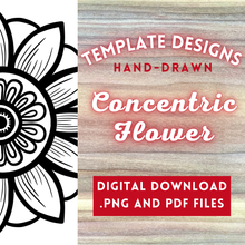 Load image into Gallery viewer, Concentric Flower Template
