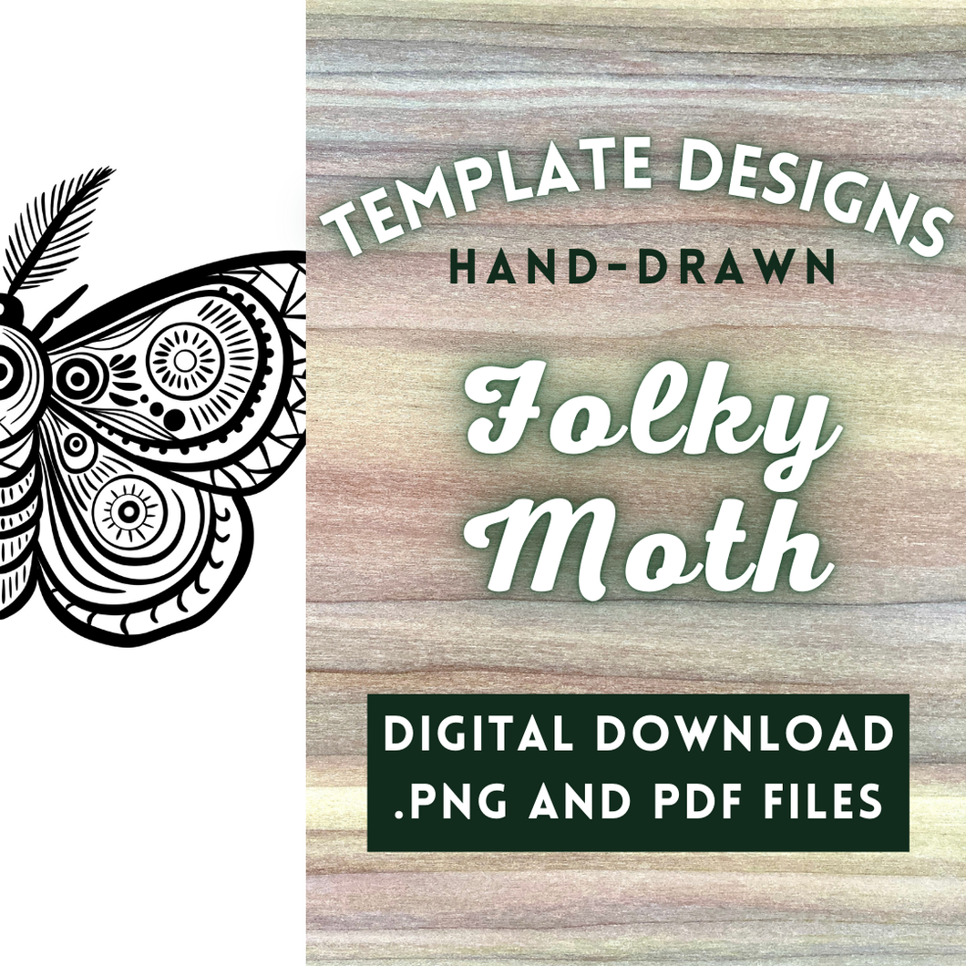 Fun Folky Moth Template