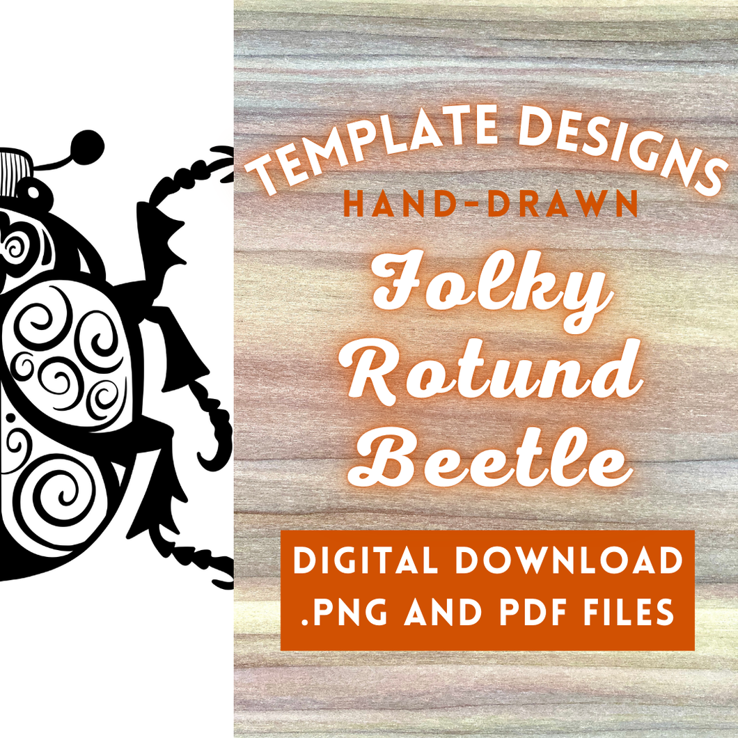 Folky Rotund Beetle Template