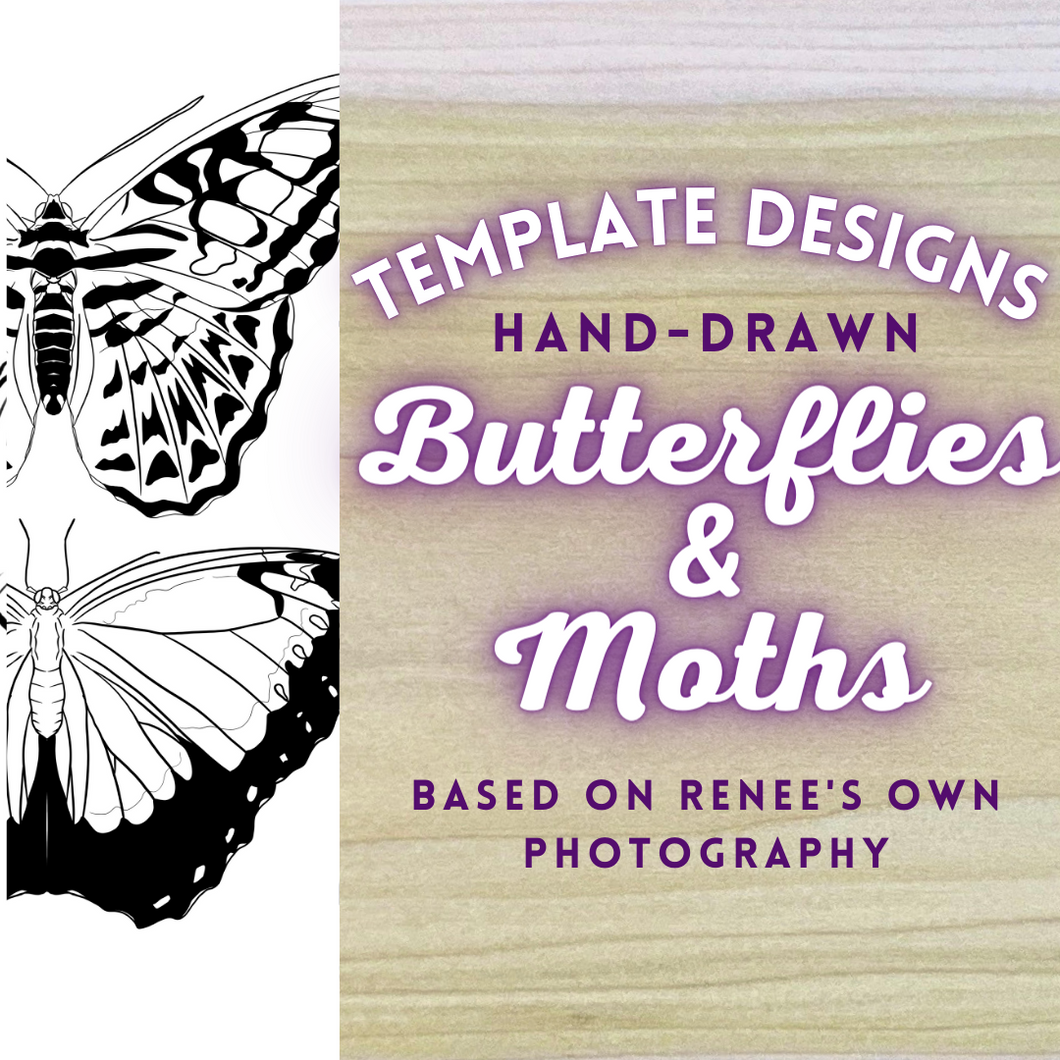 Hand-Drawn Butterflies and Moths Templates