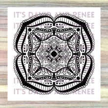 Load image into Gallery viewer, Funky Mandala #1 Radial Design Template
