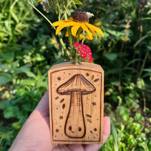 Load image into Gallery viewer, Small Woodburned Bud Vases
