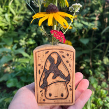 Load image into Gallery viewer, Small Woodburned Bud Vases
