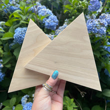 Load image into Gallery viewer, 7&quot; Greenish Poplar Triangle Shelf Sitters
