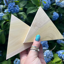 Load image into Gallery viewer, 5&quot; Greenish Poplar Triangle Shelf Sitters
