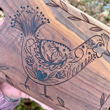 Load image into Gallery viewer, Folky Chicken Cutting/Serving Board
