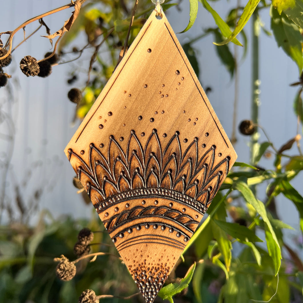 Radial Design I Pyrography Mini Art/Ornament