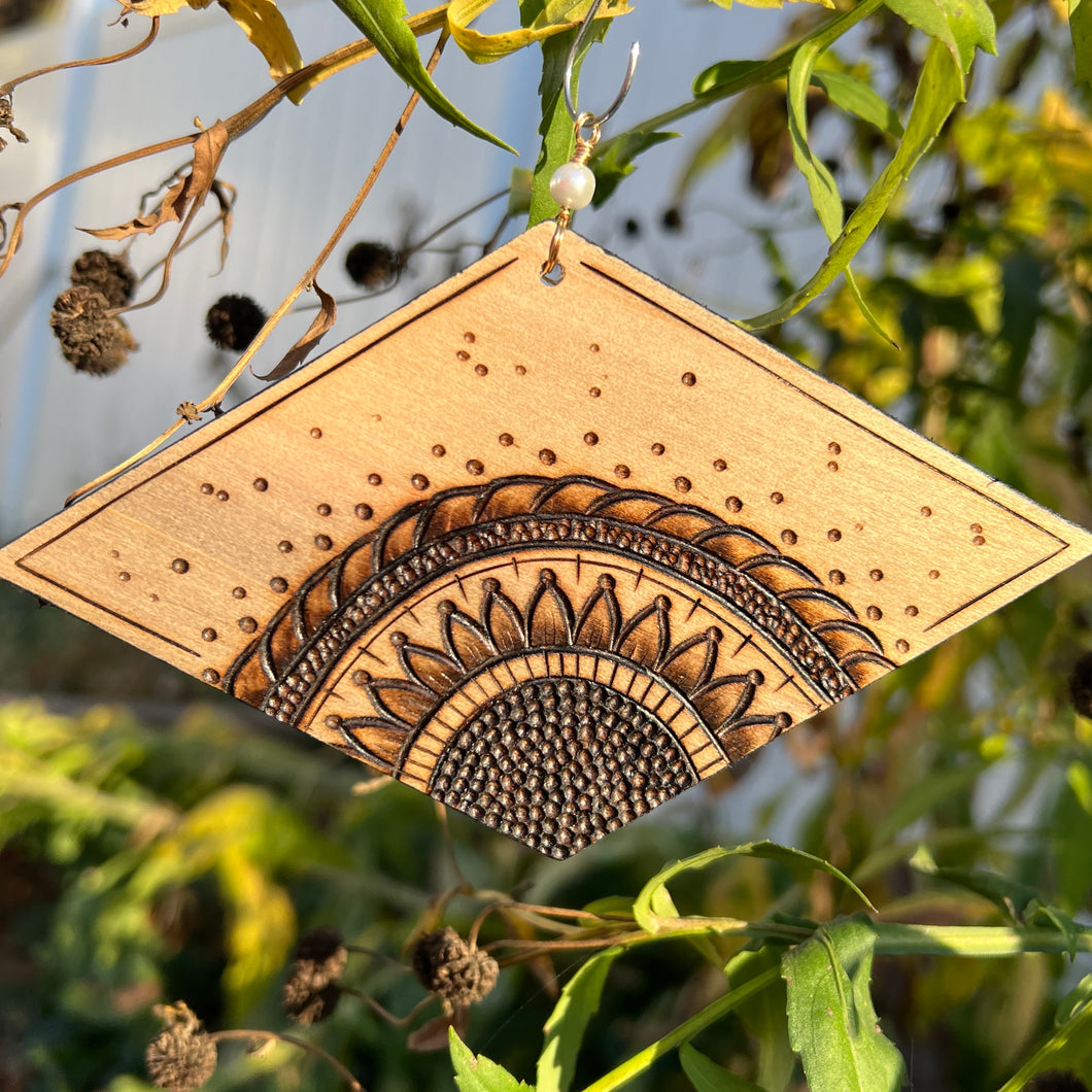 Radial Design II Pyrography Mini Art/Ornament