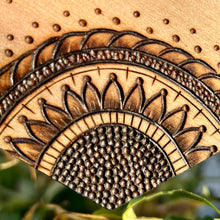 Load image into Gallery viewer, Radial Design II Pyrography Mini Art/Ornament
