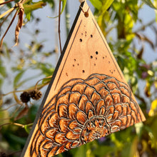 Load image into Gallery viewer, Flower III Pyrography Mini Art/Ornament
